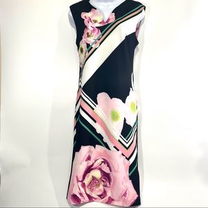 Label By Twelve Floral Small V-Neck Sleeveless Mini Dress